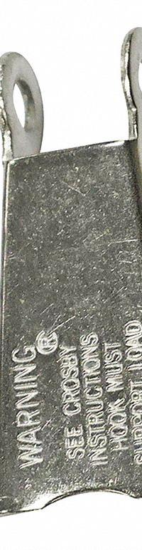 CROSBY Spring Latch: Spring, 3 in Latch Lg, 1 1/4 in Latch Wd, 1/4 in Latch Eye Dia, Stainless Steel (MPN 1090107). Key specifications — Brand: CROSBY; Manufacturer Part Number: 1090107; Latch Type: Spring.