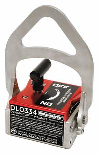 MAG-MATE Lifting Magnet: 334 lb Max Load Capacity, 334 lb Max Flat Load Capacity, On/Off Handle (MPN DL0334). Key specifications — Brand: MAG-MATE; Manufacturer Part Number: DL0334.