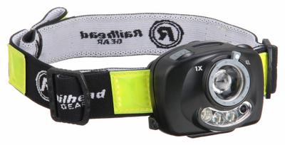 RAILHEAD GEAR Motion-Activated Headlamp: 150 lm Max. Brightness, 80 hr Max Run Time - Headlamps