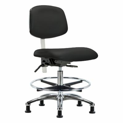 APPROVED VENDOR Cleanroom Task Chair: Vinyl, Armless, Ht Range 21 1/2 in to 29 in, 18 1/2 in Seat Wd - Vinyl Cleanroom Chairs