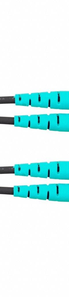 PANDUIT Fiber Patch Cord: Multi-Mode, 5 m Lg, LC End 1, LC End 2, Aqua, OFNR, 2 Fiber Count (MPN FZ2ERLNLNSNM005). Key specifications — Fire Rating: Riser; Jacket Material: OFNR; Number of Fibers: Duplex; Fiber Type: OM4; Polarity: A-B Polarity; Brand: PANDUIT; _Fiber Optic Cable Style: 50/125µ OM4.