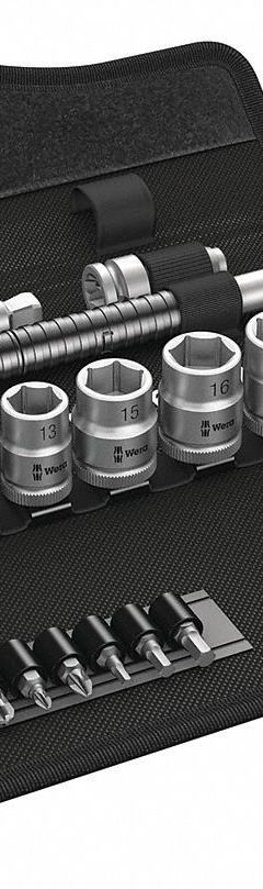 WERA Socket Wrench Set: 3/8 in Drive, 29 Piece, 6-Point, Metric, 8 mm to 19 mm (MPN 05004047001). Key specifications — attr1224269: 3/8 in; attr1204638: Drive Tools Included; attr1227399: Zyklop; attr1204650: 8 mm to 19 mm; attr1204658: 11 Fixed Head Sockets; attr1204673: Socket Bits Not Included; attr1204681: Wrenches Not Included; attr1204688: WERA.