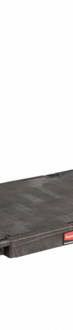 RUBBERMAID COMMERCIAL PRODUCTS Platform Truck: 2,000 lb, Black, Plastic, (2) Rigid/(2) Swivel (MPN FG440600BLA). Key specifications — attr1345828: Black; attr1345811: (2) Rigid; attr1345838: RUBBERMAID COMMERCIAL PRODUCTS.
