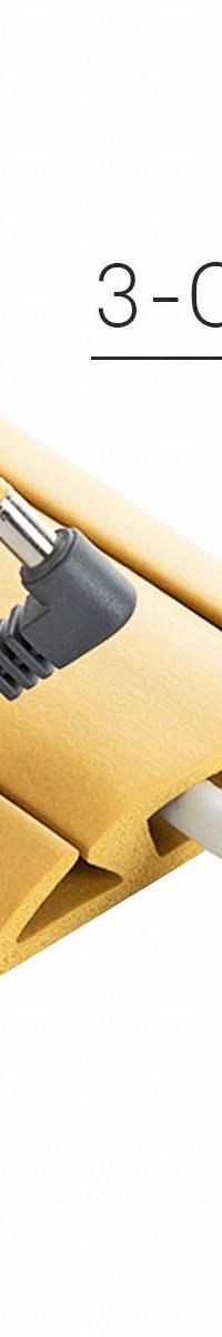 Cable protector: 3 Channels, 2 5/8 in Overall Wd, 5/8 in Overall Ht, 15 ft Lg, Rubber, Tan (MPN CC-RI-CP-15-TN). Key specifications — Color: Tan; Brand: ELECTRIDUCT.