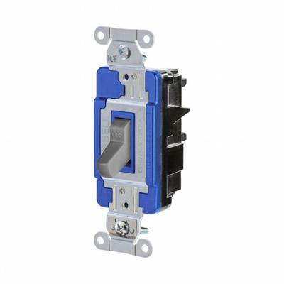 HUBBELL Wall Switch: Toggle Switch, 3-Way, Maintained, Gray, 120/277V AC - Toggle Wall Switches