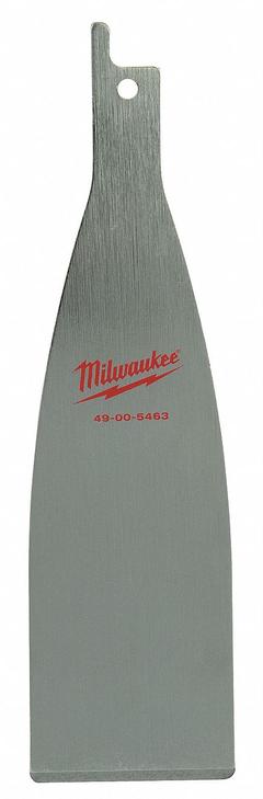 MILWAUKEE Scraper Blade: Reciprocating Saw Compatible, Steel, 5 1/2 in Lg, 49-00-5463. Key specifications — attr1170545: Steel; attr1179906: Reciprocating Saw; attr1179907: Scraper Blade; attr1170553: MILWAUKEE.