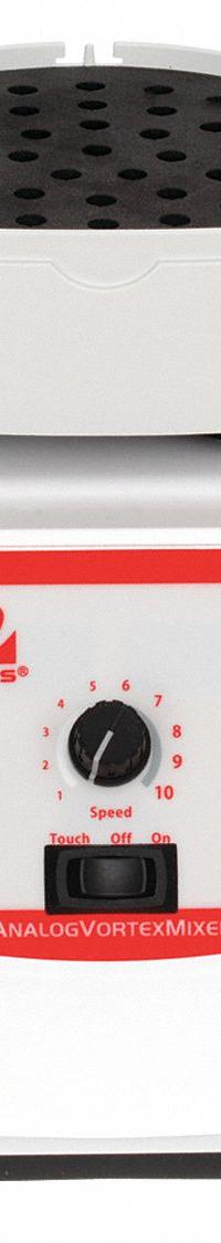 OHAUS Vortex Mixer: Analog Control, OHAUS, 300 RPM to 3,500 RPM, 300 RPM Speed - Min, Vortex Mixer (MPN VXHDAL). Key specifications — attr1021618: Detachable 3-Wire Cord; attr1021612: OHAUS; attr1021613: Foam Insert for (38) 1.5 to 2 mL Microtubes; attr1021631: Standard; attr1031083: OHAUS; attr1071384: Analog Control.