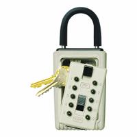 KIDDE Lock Box: Mechanical Combo Lock, 3 Key Capacity, 5 3/4 in Outside Ht, 4 1/2 in Outside Wd (MPN 1404). Key specifications — Finish: Powder Coated; Brand: KIDDE; Color: Beige; Material: Metal; Lock Style: Mechanical Combination.