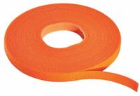 RIP-TIE Hook-and-Loop Cable Tie Roll: 75 ft Lg, 0.5 in Wd, 50 lb Tensile Strength, Orange (MPN W-75-1RL-O). Key specifications — Color: Orange; Material: Nylon; Brand: RIP-TIE.