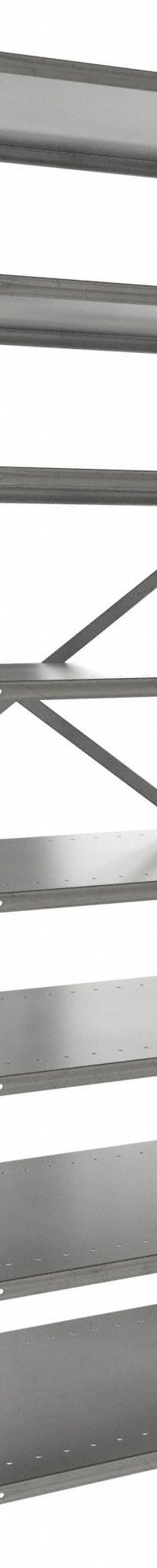 HALLOWELL Metal Shelving: Standalone, Medium-Duty, 36 in x 24 in, 84 in Overall Ht, 8 Shelves (MPN F5513-24HG). Key specifications — Frame Material: Steel; Shelving Material: Steel; Assembled: Unassembled; Color: Gray; Brand: HALLOWELL.