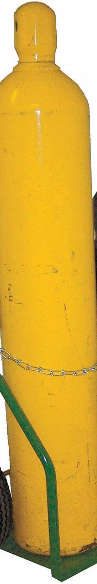 SAFTCART Cylinder Hand Truck: 780 lb, Side by Side, 2 Cylinder, 21 in W x 12 in D Nose Plate (MPN 861-16). Key specifications — attr1343829: SAFTCART; attr1343789: Green; attr1343794: Chain.