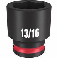 MILWAUKEE Standard Impact Socket: 3/8 in Drive Size, SAE, 13/16 in Socket Size, 6-Point, Std (MPN 49-66-6111). Key specifications — attr1215501: MILWAUKEE; attr1215515: Black Phosphate; attr1215518: 13/16 in.