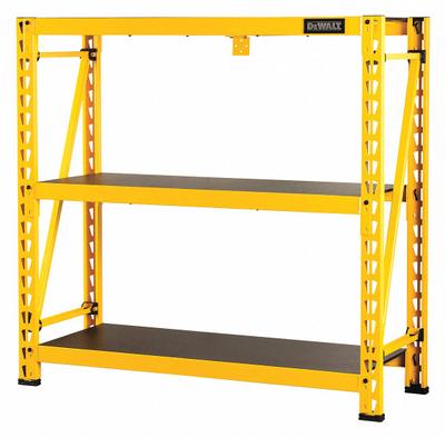 DEWALT Industrial Storage Rack,3 Shelf,4 ft: Standalone, Heavy-Duty - Light-Duty Lock-Beam Laminate Decking Bulk Racks