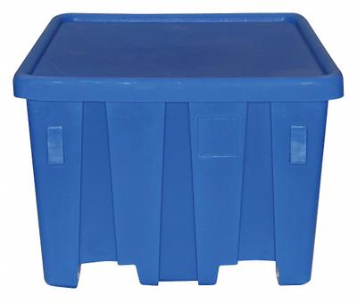 MEESE INC Bulk Container: 27.5 cu ft, 45 in x 45 in x 33 in, Lid Included, 2-Way Entry - Stackable Bulk Containers with Lids