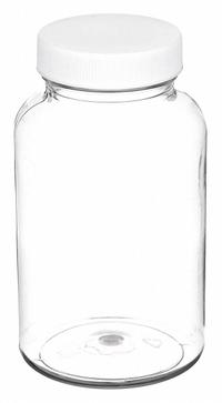 QORPAK Wide Mouth Bottle: PET, 60 mL, 2 fl oz, Closure Included, Colorless, 33-400, Polypropylene (MPN PLC-06589). Key specifications — Brand: QORPAK; Graduated: No; Body Color: Colorless.