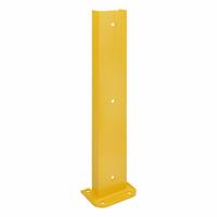VESTIL Pallet Rack Guard: Bolt-On, Floor/Upright, 8 in x 3 5/8 in x 36 1/4 in, Steel, Yellow (MPN G6-36). Key specifications — Brand: VESTIL; Mounting Location: Floor; Upright; Color: Yellow; Material: Steel.