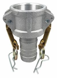 Cam and Groove Coupling: 1 1/4 in Coupling Size, 1 1/4 in Hose Fitting Size, 4 in Overall Lg (MPN PLE53). Key specifications — Fitting Type: Male Hose Shank; Gasket Material: Nitrile; Brand: APPROVED VENDOR.