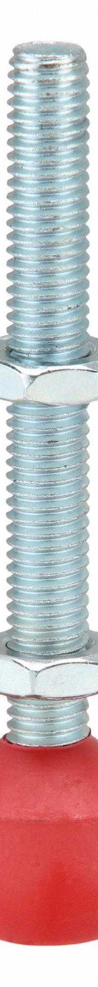 DE-STA-CO Flat Tip Spindle: Neoprene Tip, M8x1.25, 3 9/32 in Lg, 3 9/32 in Thread Lg (MPN 507208-M). Key specifications — Brand: DE-STA-CO; Material: Neoprene; Thread Size: M8x1.25; Includes: Jam Nuts; Compatible with Series: 91090; Spindle Construction: Neoprene Tip.