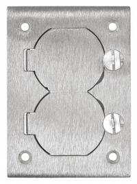 HUBBELL WIRING DEVICE-KELLEMS Floor Box Cover: Rectangular, Silver, Aluminum, Brushed (MPN SA3825). Key specifications — attr211014: HUBBELL WIRING DEVICE-KELLEMS; attr1046648: Silver; attr1046653: Rectangular; attr1046654: Brushed; attr1046660: Aluminum.
