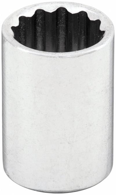 WESTWARD Socket: Metric, 1/4 in Drive Size, 12 mm Socket Size, 12-Point, Std, Chrome - 1/4" Drive Hand Sockets