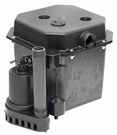 Dayton Sink Drain Pump System: 6 gal, 1/2 hp, 115V AC, 51 gpm Flow Rate @ 10' of Head - General Purpose Sink Drain Pump Systems