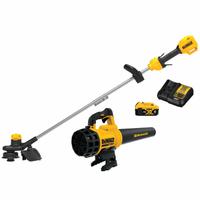 DEWALT Combination Kit: 20V MAX, Blower and Trimmer, 90 mph Blower Max Air Speed, 4.0 Ah, 20 V Volt (MPN DCKO975M1). Key specifications — Battery Capacity: 4.0 Ah; Combo Type: Blower and Trimmer.