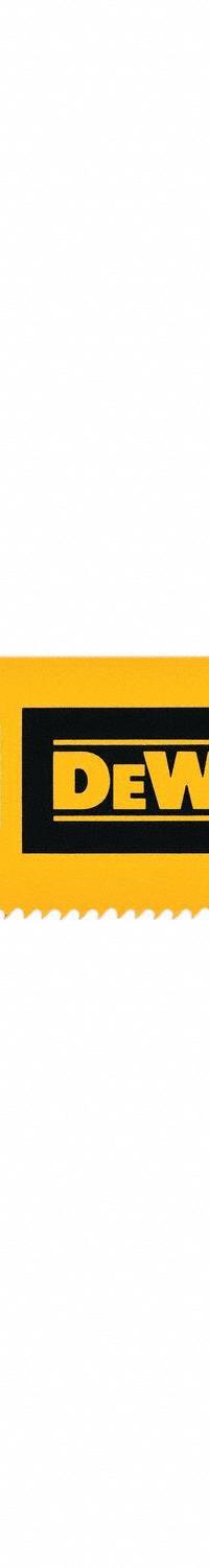 DEWALT Reciprocating Saw Blade: 14 Teeth per Inch, 6 in Blade Lg, 1 in Blade Thick, Bi-Metal, 5 PK (MPN DWAR6114). Key specifications — attr1109198: 14; attr1109200: Rigid for Straight Cuts; attr1109201: Straight; attr1109209: DEWALT.