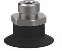 DE-STA-CO Vacuum Pad Assembly: G1/8 in, 20.07 mm Pad Dia, NBR, Black, 7.11 mm Pad Ht, 50A (MPN VC-F20N-18M). Key specifications — attr1019194: VC-F20N-18M; attr1019196: DE-STA-CO; attr1019197: 50A.