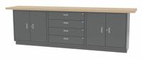 GREENE MANUFACTURING, INC. Cabinet Workbench: Butcher Block, 120 in x 24 in, Gray (MPN CBL-120-21-M). Key specifications — Assembly: Fully Assembled; Brand: GREENE MANUFACTURING, INC..