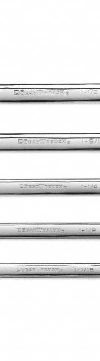 GEARWRENCH Combination Wrench Set: Alloy Steel, Full Polish Chrome, 5 Tools, Std (MPN 81921). Key specifications — attr309520: Full Polish Chrome; attr309519: Alloy Steel; attr324929: GEARWRENCH; attr309522: No; attr309533: Yes.