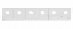 OLFA Snap-Off Blade: 3 9/16 in Blade Lg, 11/16 in Blade Wd, 0.01 in Blade Thick, 6 Segments, 446G60 (MPN CTB-5). Key specifications — attr307700: Steel; attr307684: 446G60; attr324887: OLFA.