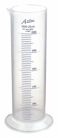 APPROVED VENDOR Graduated Cylinder: Polypropylene, 1 L, 33.8 fl oz, To Contain (TC), Round (MPN 537835-1000). Key specifications — attr1370610: Round; attr1370612: Colorless; attr1370591: To Contain (TC); attr1370582: APPROVED VENDOR.