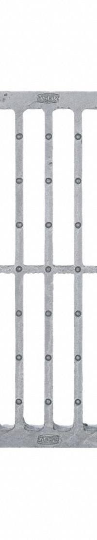 ZURN Grate: C, Rectangular, Slotted, 16 1/4 in Overall Wd, 20 in Overall Lg, 2 1/8 in Overall Ht (MPN P874-12-GDC). Key specifications — Color: Gray; Brand: ZURN; Finish: Galvanized; Grate Surface Type: Slotted.