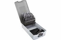 APPROVED VENDOR Screw Machine Drill Bit Set: 29 Pc, 1/16" to 1/2" by 64ths, 135° 4-Facet Point (MPN 460-000029B). Key specifications — attr1238841: Box.