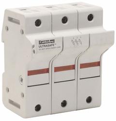 MERSEN Fuse Block: Finger-Safe, 3 Pole, 600 V AC, DIN Rail Mounting, Pressure Plate Termination (MPN US6J3I). Key specifications — Brand: MERSEN.
