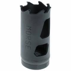 MORSE Hole Saw: 1 1/16 in Saw Dia., 2/3 Teeth per Inch, 1 15/16 in Max. Cutting Dp, Carbide Tipped (MPN MHSTK17). Key specifications — attr1098070: 2/3; attr1098087: MORSE; attr1098073: 1/2"-20.