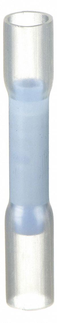 VELVAC Butt Splice Connector: Blue, Nylon with Heat Shrink, For Wire Size 16 AWG – 14 AWG, 600 V (MPN 30330). Key specifications — Brand: VELVAC.