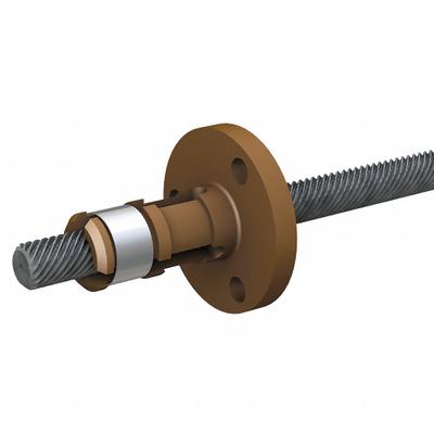 PBC LINEAR Precision Lead Screw: Lead Screw and Nut Assembly, Anti-Backlash, PTFE - Precision Lead Screws with Anti-Backlash Nuts