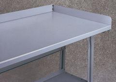 TENNSCO Back & Side Stop Kit: 72 in Overall Wd, 36 in Overall Dp, Steel, Gray, Gray (MPN SB-3672). Key specifications — Material: Steel.