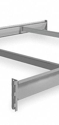 TENNSCO Bulk Storage Deck Level: 60 in x 48 in x 3 5/8 in, 14 ga Beams, 3,800 lb Load Capacity (MPN BPB-60-48). Key specifications — Frame Finish: Epoxy Coated; Frame Material: Steel; Color: Industrial Gray; Includes: (2) 48 in Cross Bars; Brand: TENNSCO.