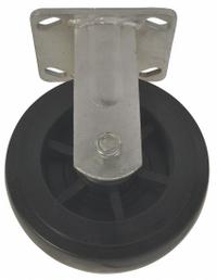 DAYTON Rigid Caster: 700 lb Load Capacity, 6 in Overall Lg, 2 in Overall Wd, Polyolefin/Steel, Black (MPN R005). Key specifications — Material: Polyolefin; Compatible Grainger Part Number: 4W624; Color: Black; Brand: DAYTON; Manufacturer Part Number: R005.