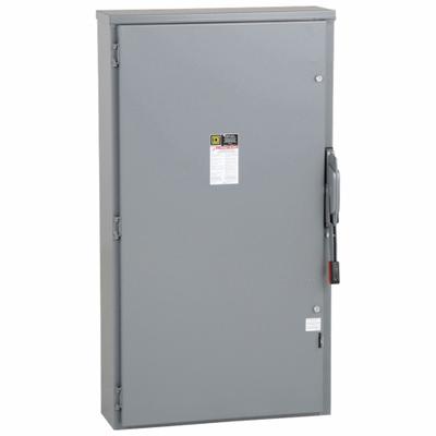 SQUARE D Safety Switch: Fusible, 600 A, Single Phase, 240V AC, Galvanized Steel - Fusible Safety Switches