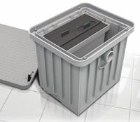 ENDURA Solids Interceptor: 14 lb Capacity, 25 gpm Flow Rate, 17 1/2 in Overall Wd, Gasket, Gasket (MPN 3911A02). Key specifications — Material: Plastic; Includes: Basket; Brand: ENDURA.