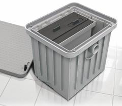 ENDURA Solids Interceptor: 14 lb Capacity, 25 gpm Flow Rate, 17 1/2 in Overall Wd, Gasket, Gasket (MPN 3911A02). Key specifications — Material: Plastic; Includes: Basket; Brand: ENDURA.