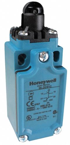 HONEYWELL Non Plug-In Limit Switch: Roller Plunger, Non-Metallic, GLD (MPN GLDA01C). Key specifications — attr1019632: HONEYWELL; attr1019639: Screw Terminals; attr1019655: Plastic; attr1023447: GLD.