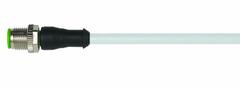 Cordset: M12 Male Straight X Bare Wire, 5 Pins, Gray, PVC, 5 m Cable Lg, 4 A Max Current (A) (MPN 7000-12041-2150500). Key specifications — Cable Jacket Color: Gray; End 1 Gender: Male; End 1 Mounting Orientation: Straight; End 2 Connection Type: Bare Wire; IP Rating: IP65; Brand: MURRELEKTRONIK; Wire Size: 22 AWG; Cable Jacket Material: PVC.