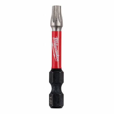 MILWAUKEE Power Bit: Power Bit, T27 Bit Size, Imperial, Torx Head, T27 Bit Industry Size - Impact Torx Bits