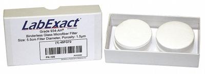 LABEXACT Glass Microfiber Filter: 934-AH, 5.5 cm Dia, 0.43 mm Thick - 934-AH Grade Glass Microfiber Filters, Binder Free
