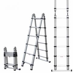TELESTEPS Combination Ladder: 2 Configurations, Aluminum, 250 lb Load Capacity, 31 lb Wt (MPN 612TC). Key specifications — Brand: TELESTEPS.