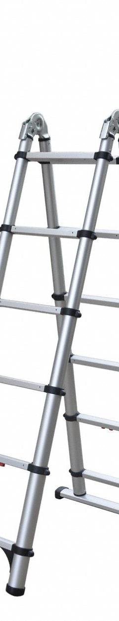 TELESTEPS Combination Ladder: 2 Configurations, Aluminum, 250 lb Load Capacity, 31 lb Wt (MPN 612TC). Key specifications — Brand: TELESTEPS.